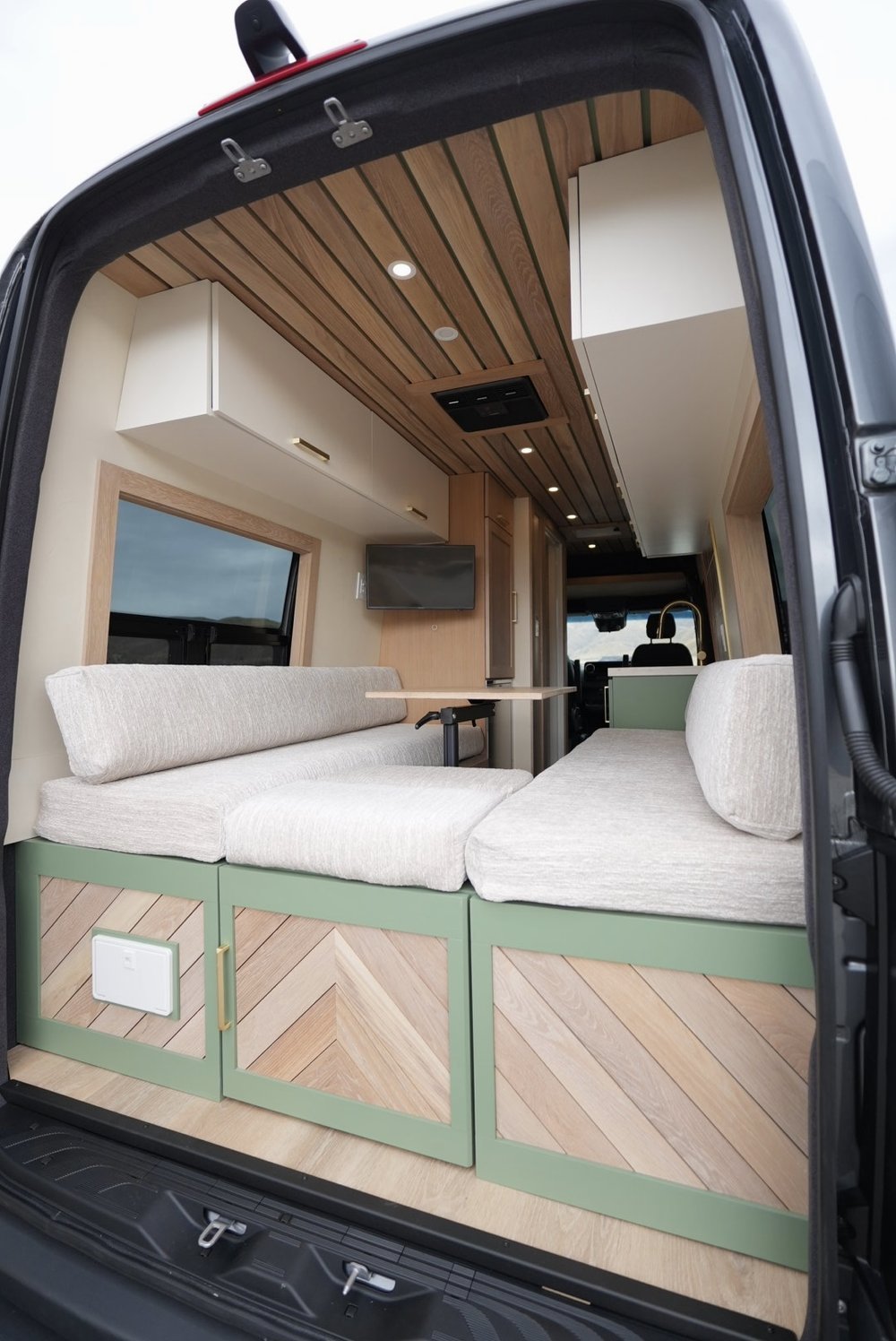 Tour This Cozy Sprinter Van with Bathroom & TV Setup — Sara & Alex James